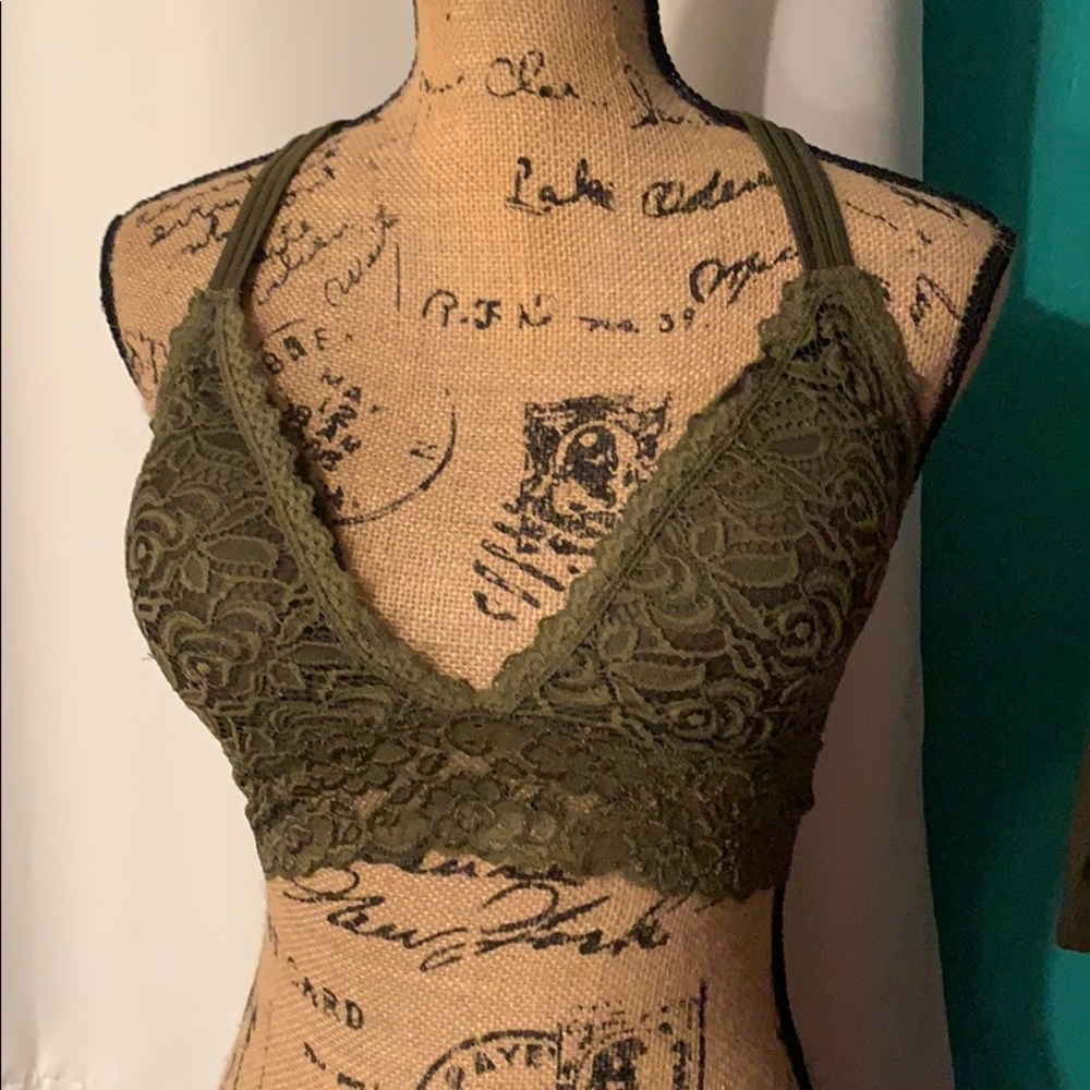 GUESS Floral Green Bralette